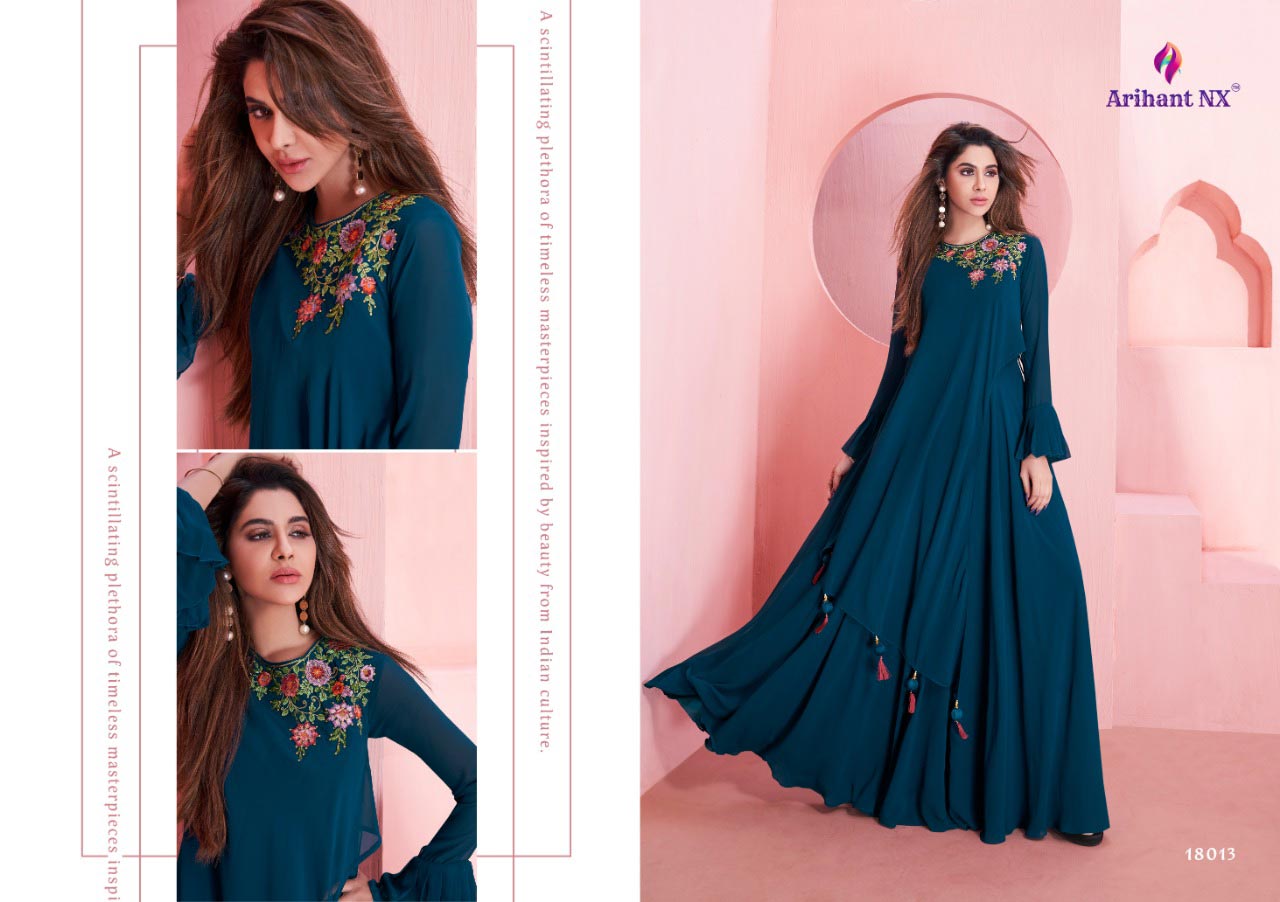Sui Dhaga Vol-2 Arihant Nx Semi Georgerre Long Kurta Sui Dhaga Vol-2 Arihant Nx Semi Georgerre Long Kurta